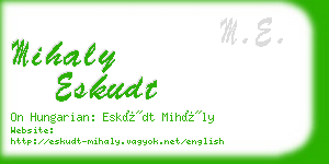 mihaly eskudt business card